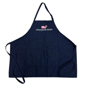 NEW Vineyard Vines Navy Whale Print Adult Apron Kitchen Cooking Baking BBQ